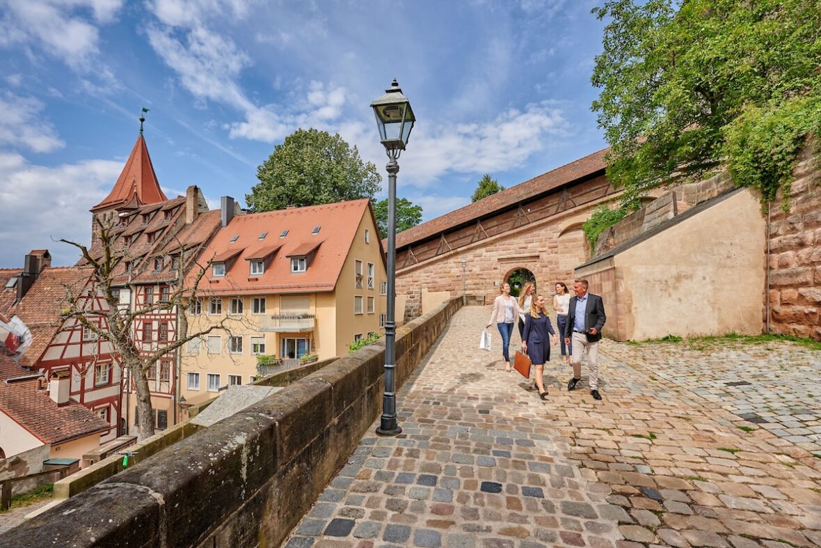 Dettaglio del Castello imperiale di Norimberga Germania